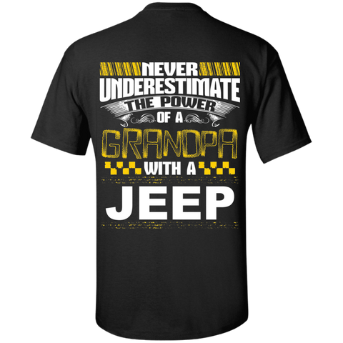 Best Gift For Grandpa - Never Underestimate The Power Of A Grandpa With A Jeep [Back]