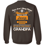 Best Gift For Grandpa - Being A Jeep Grandpa Sweatshirt 8 oz [Back] | Various Colors