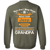 Best Gift For Grandpa - Being A Jeep Grandpa Sweatshirt 8 oz [Back] | Various Colors