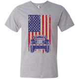 Jeep Under U.S Flag V-neck - Special Collecion | On sales | Various Colors [Front]