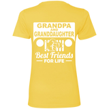 Best Gift For Grandpa And Granddaughter - Best Friends For Life Jeep T-Shirt For Women [Back]