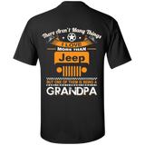 A/ Best Gift For Grandpa - Being A Jeep Grandpa T-Shirt [Back] | Various Colors