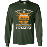 BEST GIFT FOR GRANDPA - BEING A JEEP GRANDPA LS T-SHIRT [FRONT] | Various Colors