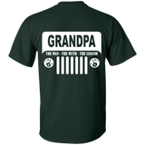 Best Gift For Grandpa - The Man The Myth The Legend Jeep T-Shirt [Back]