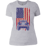 IG Jeep Under U.S Flag T-Shirt For Women - Special Collecion | On sales | Various Colors [Front]