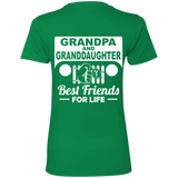 Best Gift For Grandpa And Granddaughter - Best Friends For Life Jeep T-Shirt For Women [Back]