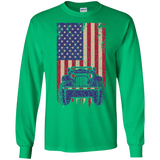 IG Jeep Under U.S Flag LS T-Shirt For Men - Special Collecion | On sales | Various Colors [Front]