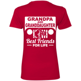 Best Gift For Grandpa And Granddaughter - Best Friends For Life Jeep T-Shirt For Women [Back]