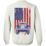 IG Jeep Under U.S Flag Sweatshirt 8 oz - Special Collecion | On sales | Various Colors [Back]