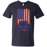 Jeep Under U.S Flag V-neck - Special Collecion | On sales | Various Colors [Front]