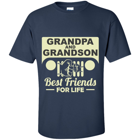 Best Gift For Grandpa and Grandson - Best Friends For Life Jeep T-Shirt [Front]