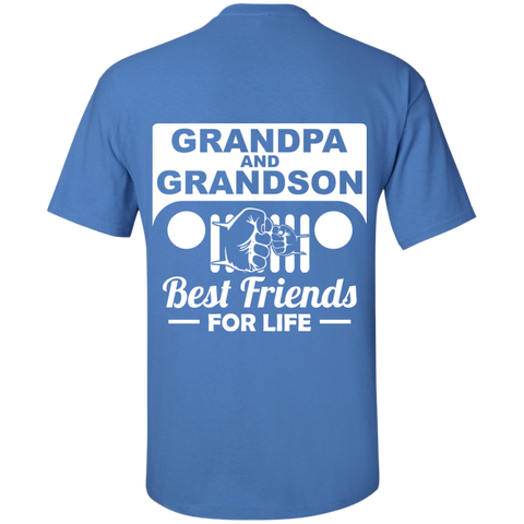 Best Gift For Grandpa and Grandson - Best Friends For Life Jeep T-Shirt [Back] - Special