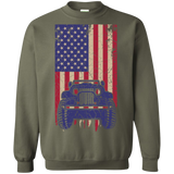 IG Jeep Under U.S Flag Sweatshirt 8 oz - Special Collecion | On sales | Various Colors [Front]