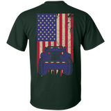 B/ Jeep Under U.S Flag T-Shirt For Men - Special Collecion | On sales | Various Colors [Back]