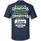 Best Gift For Grandpa - Some Grandpas Play Bingo Real Grandpas Drive Jeep [Back]