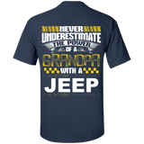 Best Gift For Grandpa - Never Underestimate The Power Of A Grandpa With A Jeep [Back]