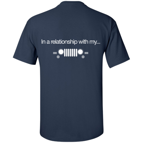 In a relationship with my...Jeep T-Shirt For Men [Back]