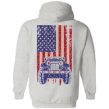 IG Jeep Under U.S Flag Hoodie 8 oz - Special Collecion | On sales | Various Colors [Back]