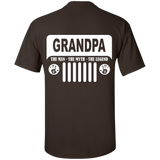 Best Gift For Grandpa - The Man The Myth The Legend Jeep T-Shirt [Back]