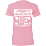 Best Gift For Grandpa And Granddaughter - Best Friends For Life Jeep T-Shirt For Women [Back]