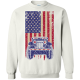 IG Jeep Under U.S Flag Sweatshirt 8 oz - Special Collecion | On sales | Various Colors [Front]