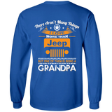 BEST GIFT FOR GRANDPA - BEING A JEEP GRANDPA LS T-SHIRT [BACK] | VARIOUS COLORS