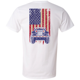 Jeep Under U.S Flag V-neck - Special Collecion | On sales | Various Colors [Back]